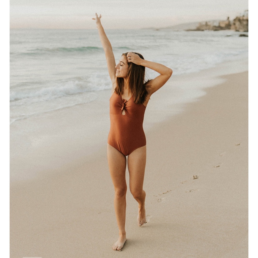 Rust One-Piece Swimsuit - Picture 3 of 3